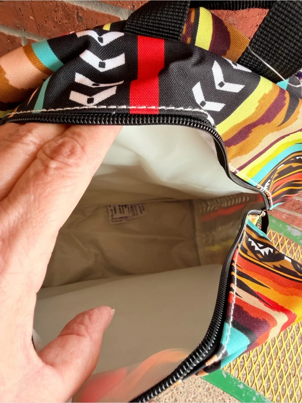 NWT NGIL VIBRANT Multi-Color Aztec Print Backpack